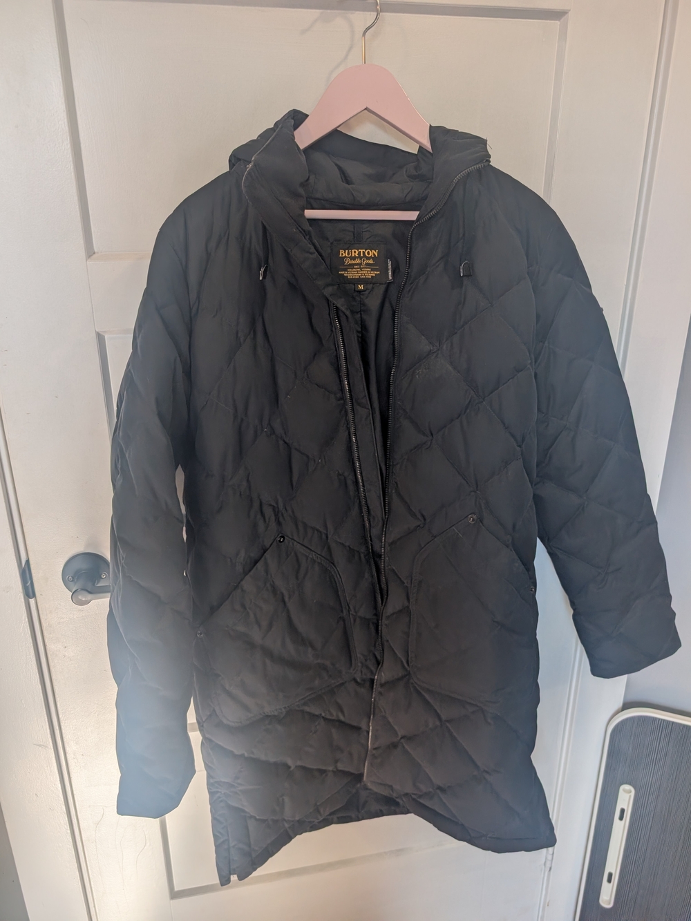 Burton Black Hooded Quilted Ski Jacket